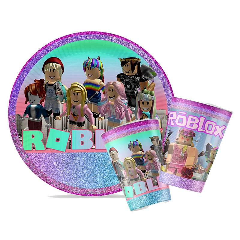 Confetti Balloon Set - Roblox-decoraciones para niña, pancarta de fiesta
