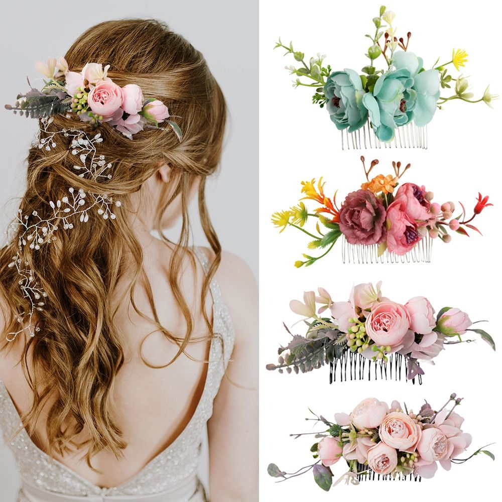 Wedding Ceremony Supply - Peine de pelo de flores para