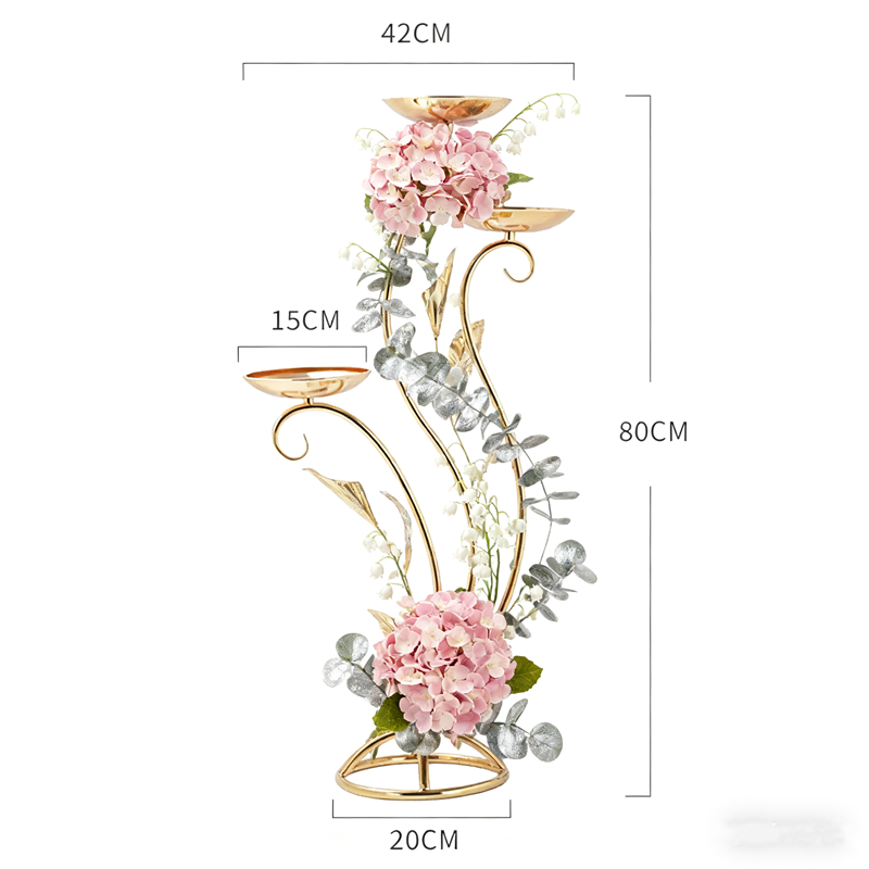 Wedding Decor Supply Store - Soporte de flores dorado para tienda