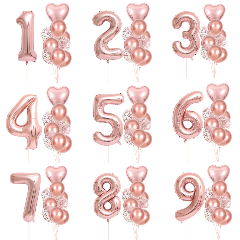 Wedding Ceremony Supply - Juego de globos con números de