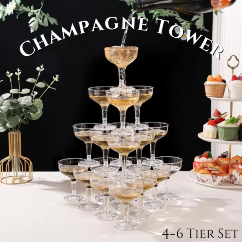 Champagne Tower Set - Juego de 20-60 Copas de Champán
