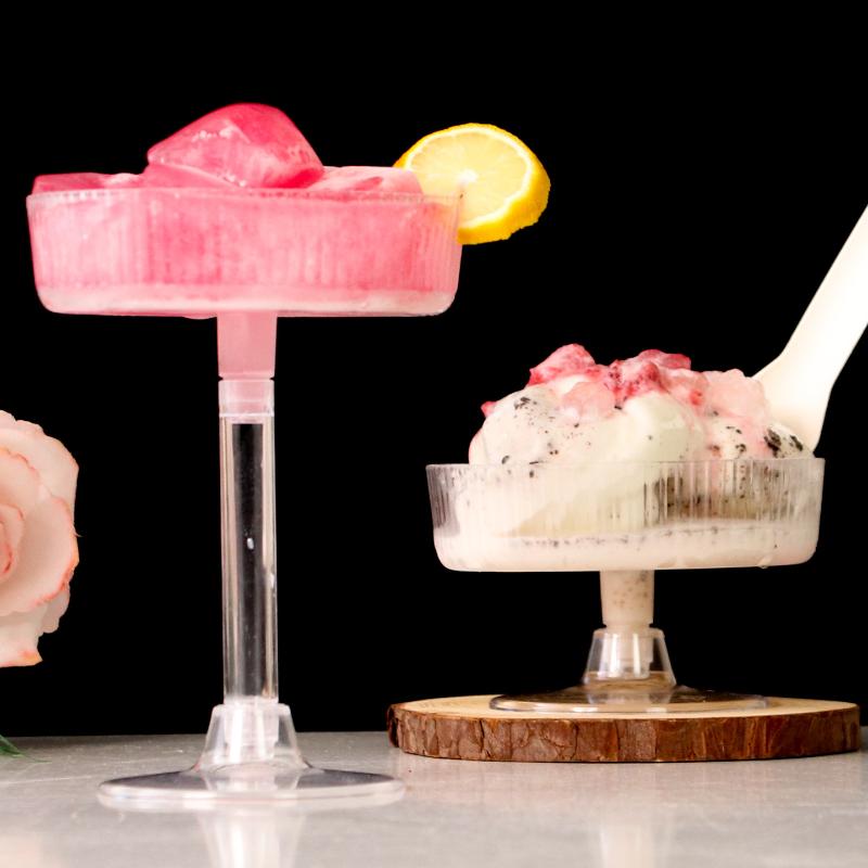 Champagne Tower Set - Copas de Martini de plástico desechables,