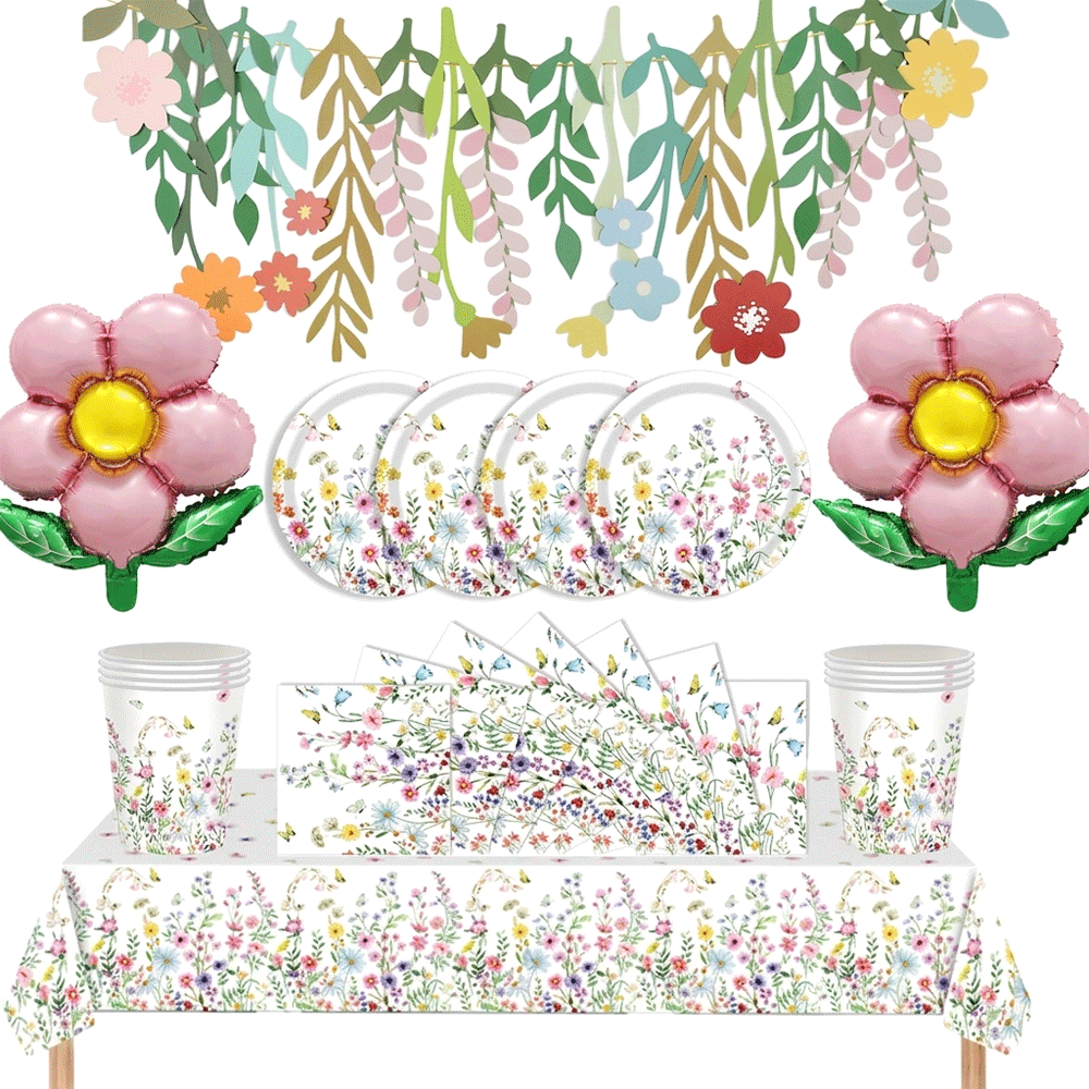 Vajilla para Fiesta de Flores  - Confetti Balloon Set reseña y precio