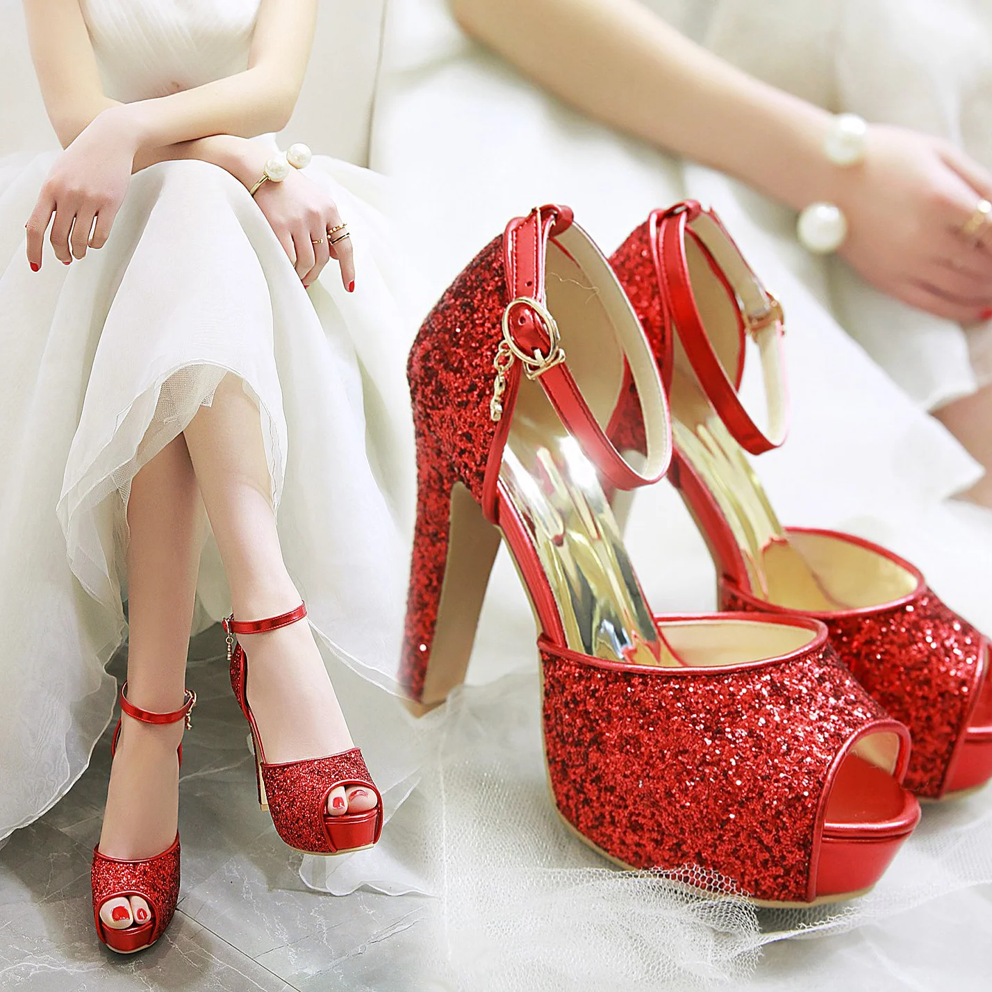Sandalias plateadas de verano  - Wedding Shop reseña y precio