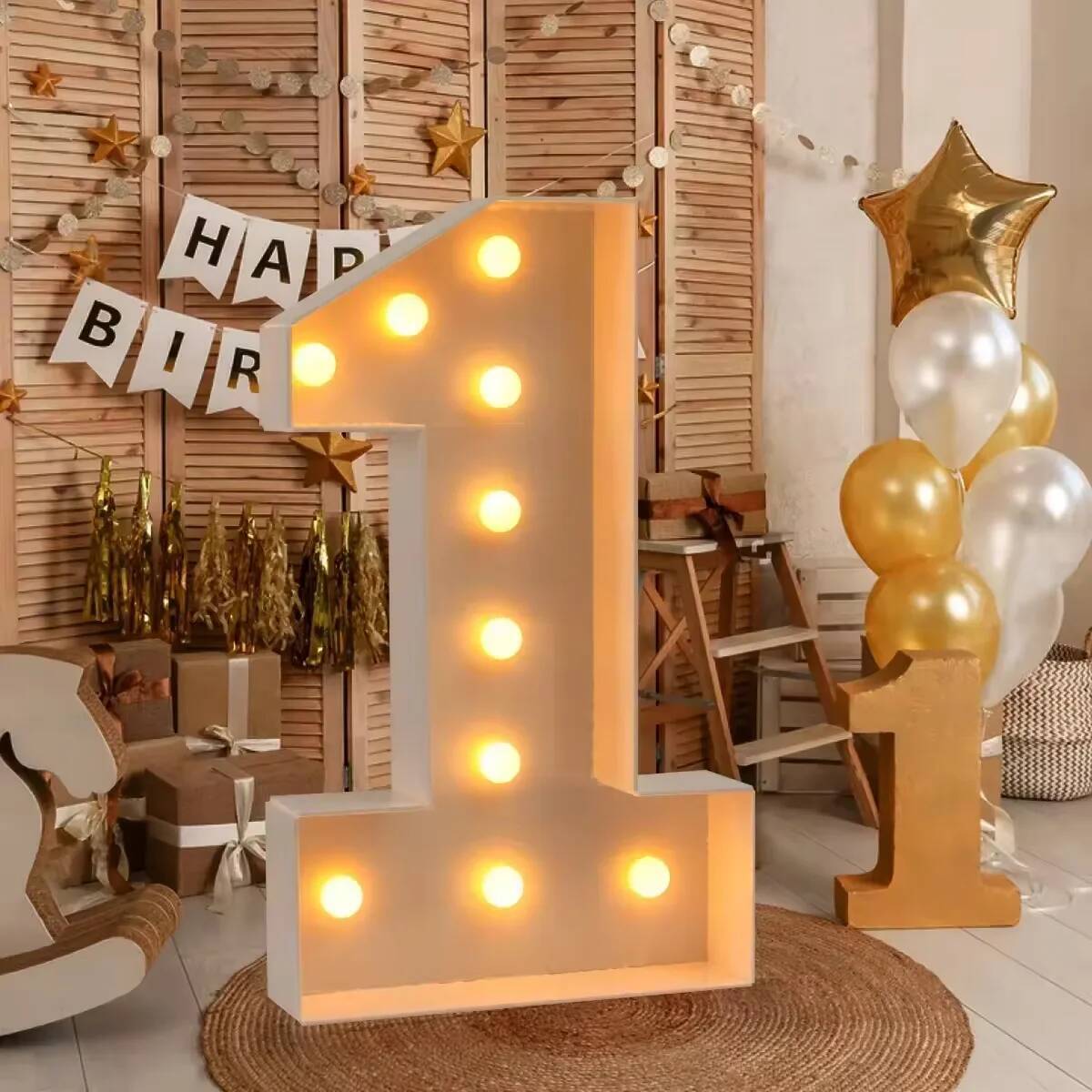 Número Gigante con Luces LED p - Confetti Balloon Set reseña y precio