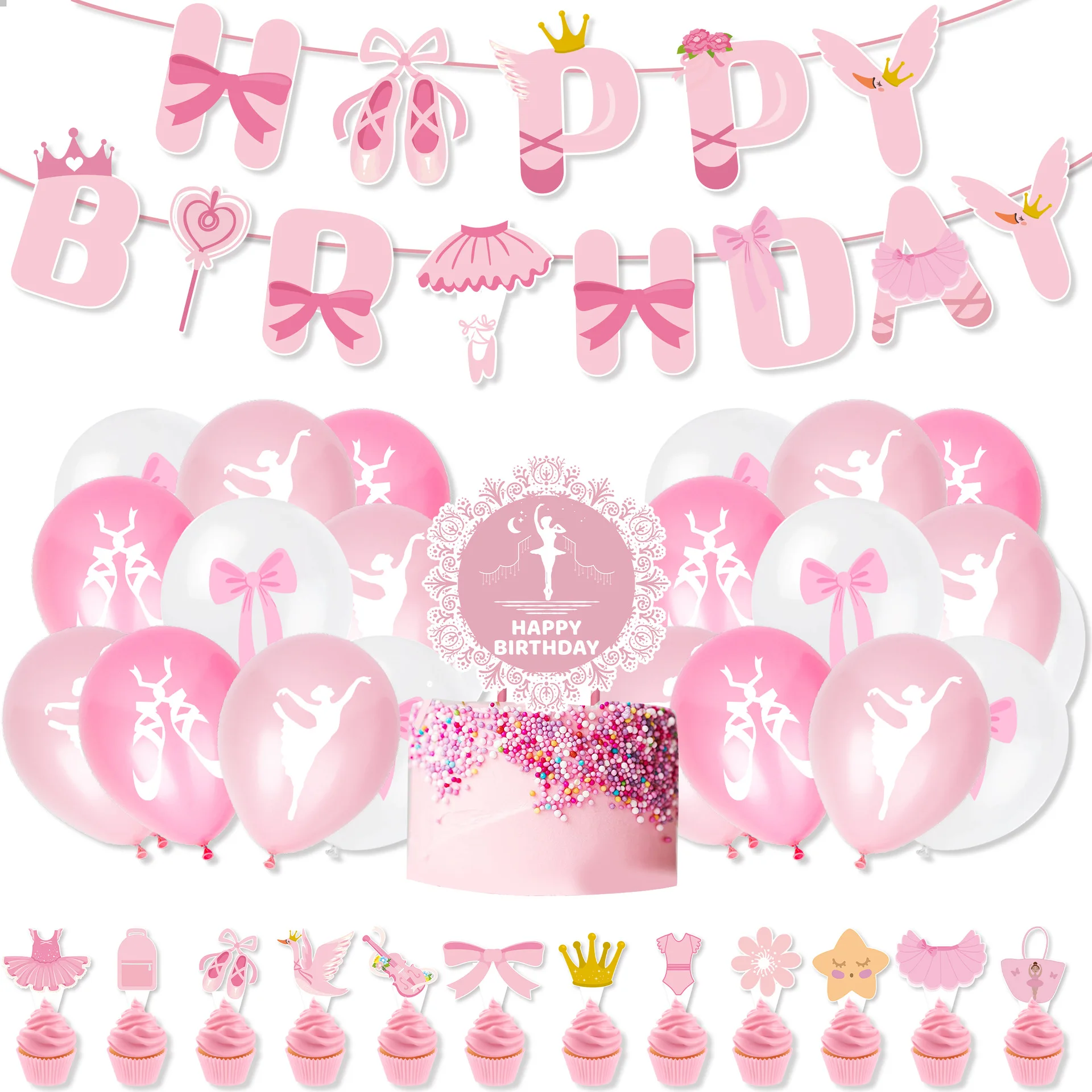 Bailarina rosa Ballet niña Fel - Confetti Balloon Set reseña y precio