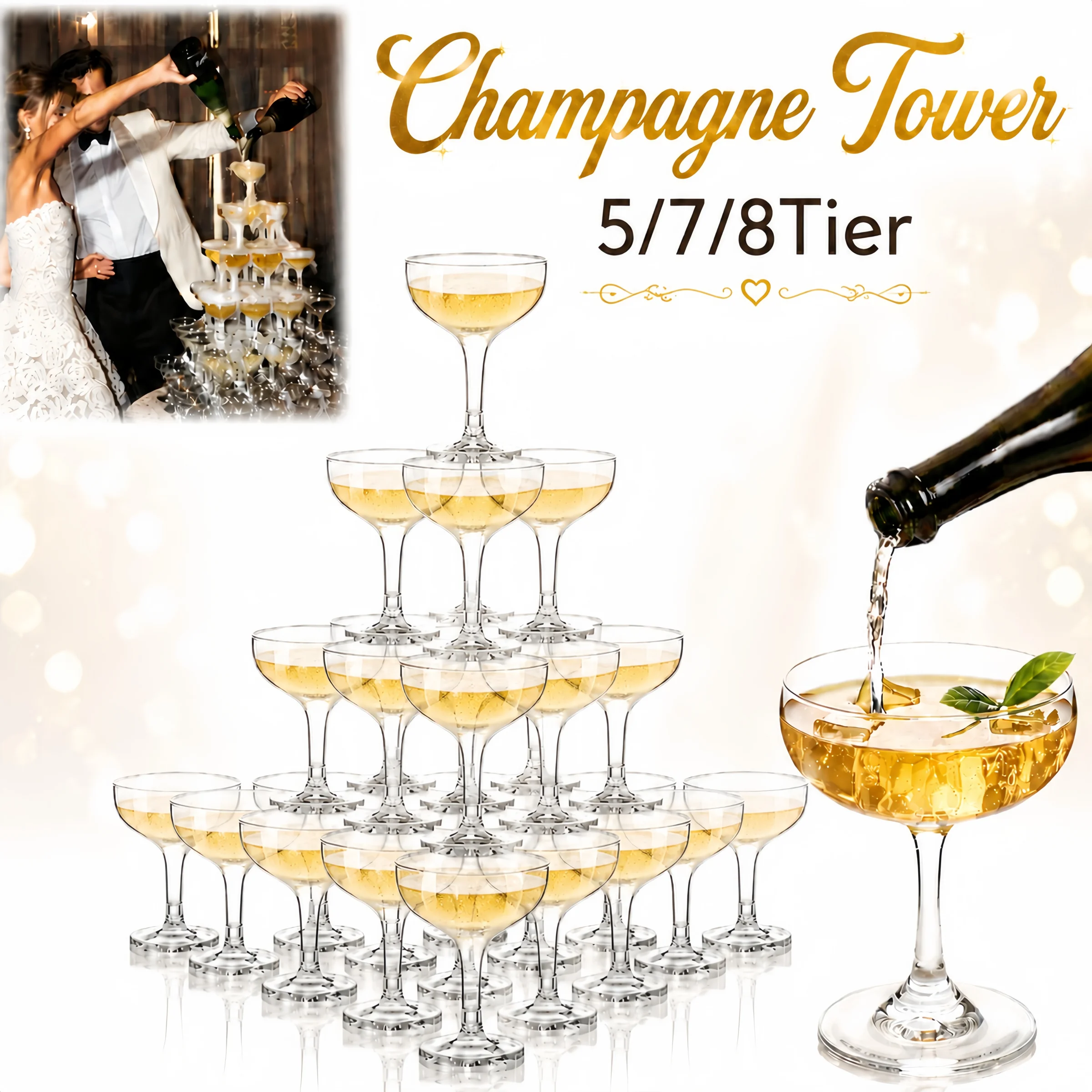Torre de Champán de Plástico T - Champagne Tower Set reseña y precio