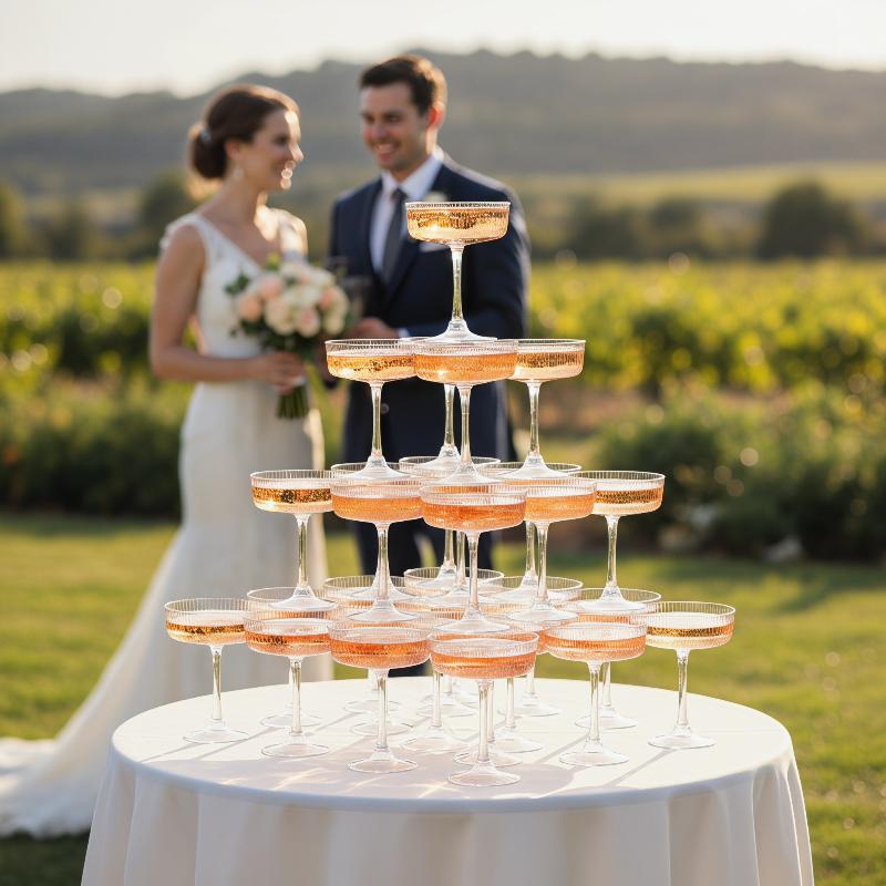10 Copas de Martini de Plástic - Champagne Tower Set reseña y precio
